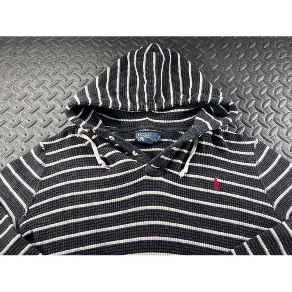 Ralph Lauren Sweater Adult Medium Black White Hoodie Casual Preppy Outdoor Men's